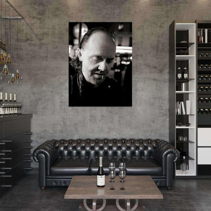 Metallica Lars Ulrich BW Portrait Heavy Metal Band Wall Art Print Poster