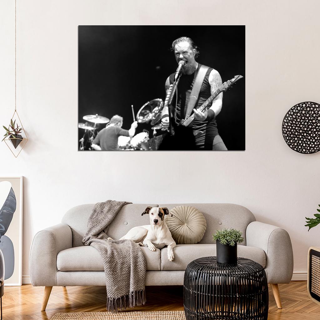Metallica James Hetfield Stage Guitar Heavy Metal Band Wall Art Print Poster