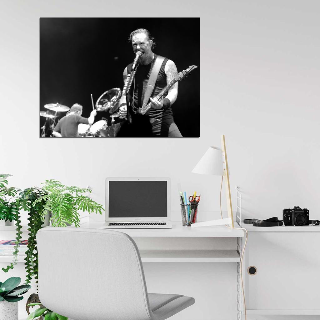 Metallica James Hetfield Stage Guitar Heavy Metal Band Wall Art Print Poster
