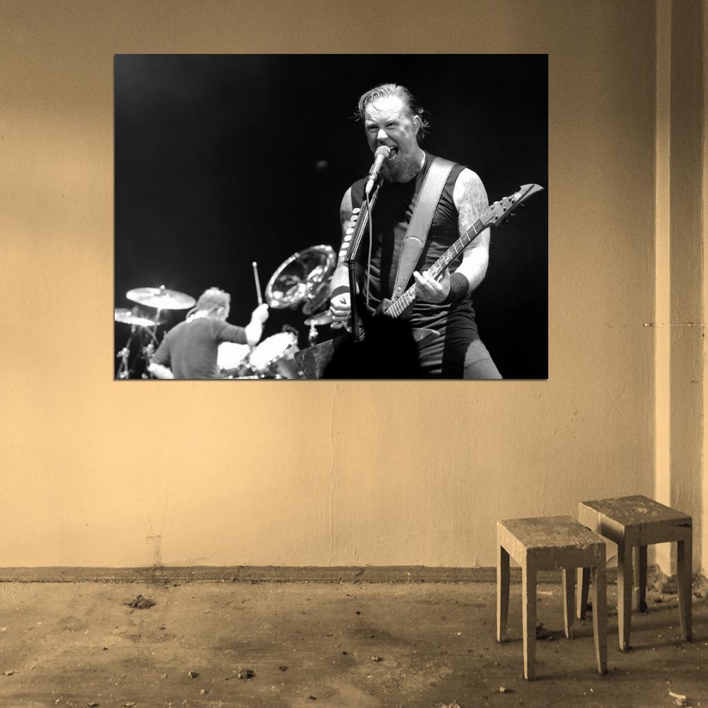 Metallica James Hetfield Stage Guitar Heavy Metal Band Wall Art Print Poster