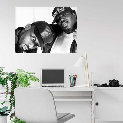 8Ball and MJG Awesome BW Retro Rap Hip Hop Duo Wall Art Print Poster