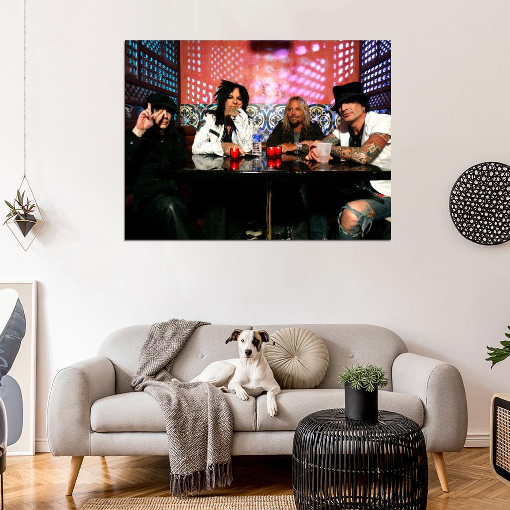 Motley Crue Nikki Sixx Tommy Lee Heavy Metal Band Wall Art Print Poster