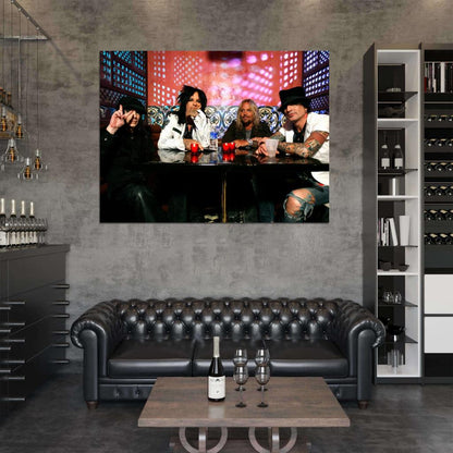 Motley Crue Nikki Sixx Tommy Lee Heavy Metal Band Wall Art Print Poster