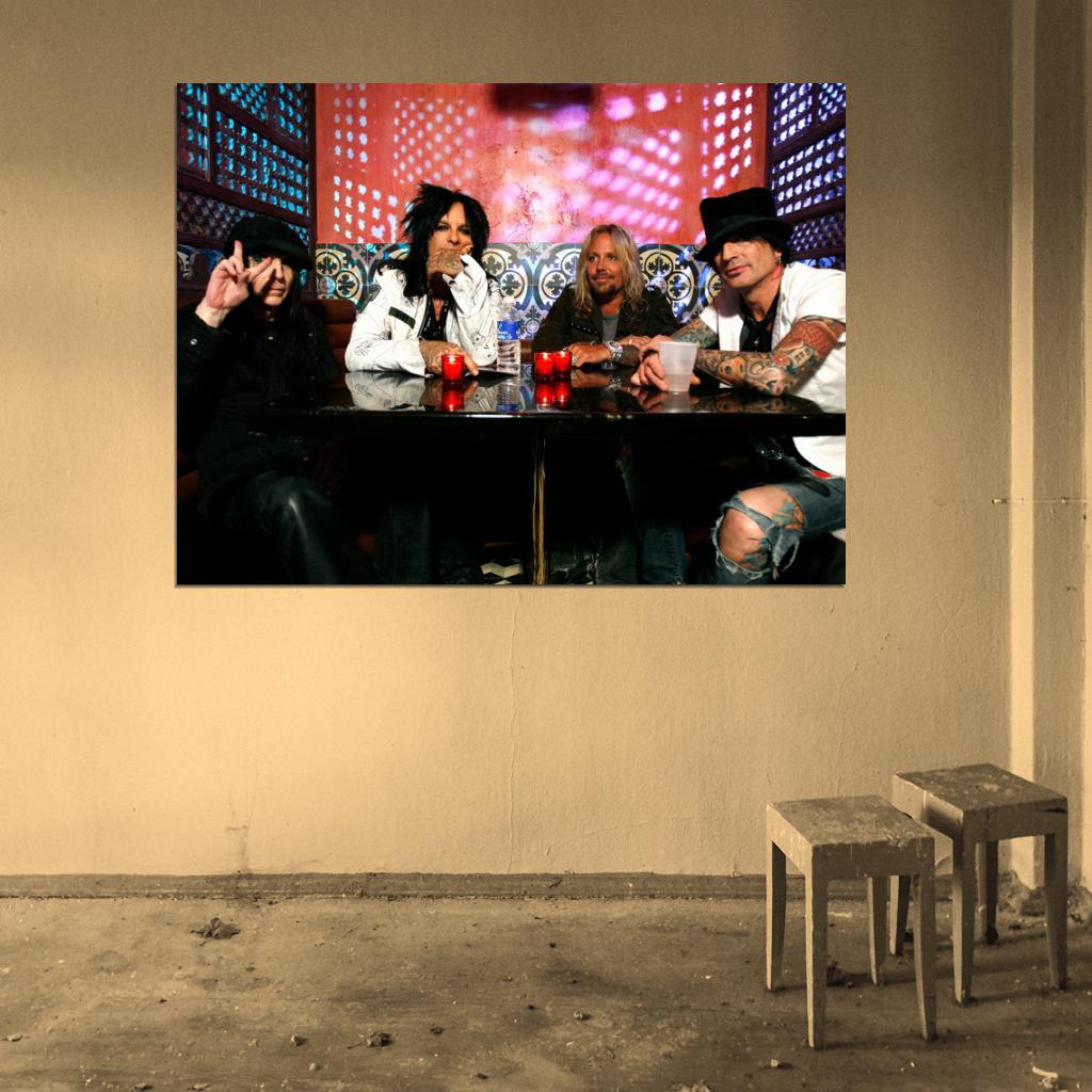 Motley Crue Nikki Sixx Tommy Lee Heavy Metal Band Wall Art Print Poster