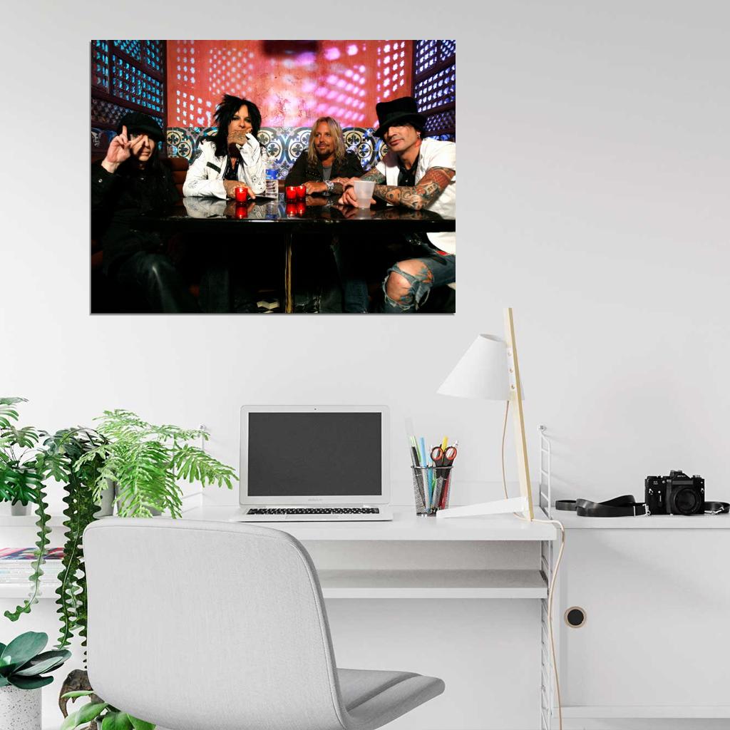 Motley Crue Nikki Sixx Tommy Lee Heavy Metal Band Wall Art Print Poster