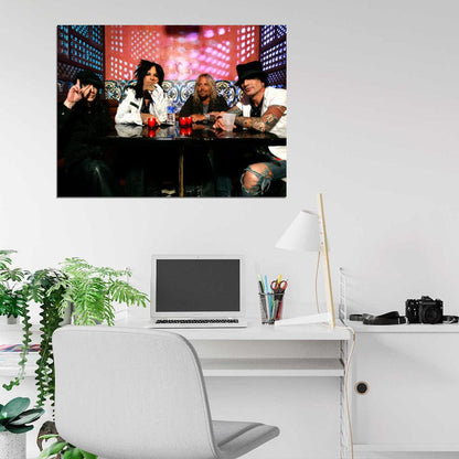 Motley Crue Nikki Sixx Tommy Lee Heavy Metal Band Wall Art Print Poster