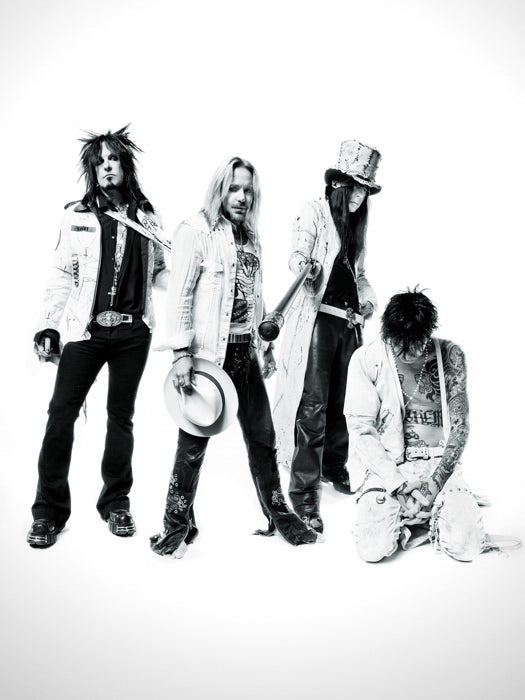 Motley Crue Awesome BW Nikki Sixx Tommy Lee Rock Band Wall Art Print Poster