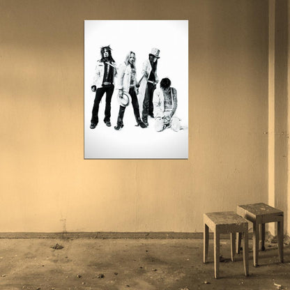 Motley Crue Awesome BW Nikki Sixx Tommy Lee Rock Band Wall Art Print Poster