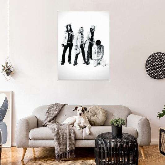 Motley Crue Awesome BW Nikki Sixx Tommy Lee Rock Band Wall Art Print Poster