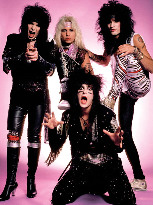 Motley Crue Retro Mick Mars Vince Neil Tommy Nikki Wall Art Print Poster
