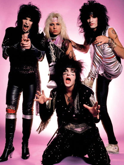 Motley Crue Retro Mick Mars Vince Neil Tommy Nikki Wall Art Print Poster