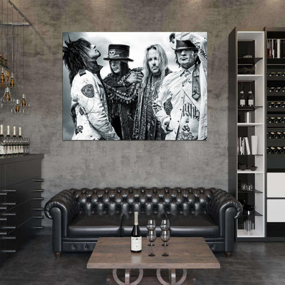 Motley Crue Nikki Sixx Tommy Lee Heavy Metal Band Wall Art Print Poster