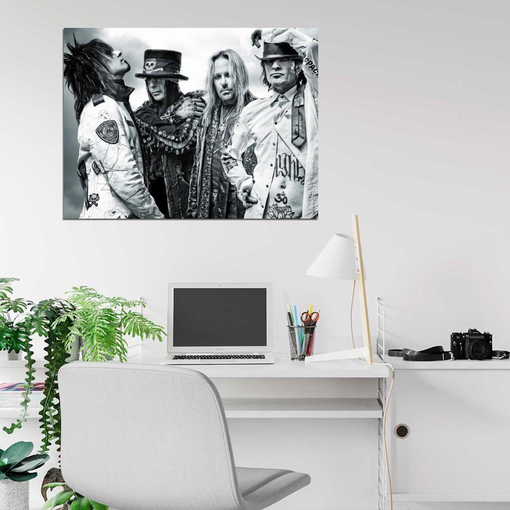 Motley Crue Nikki Sixx Tommy Lee Heavy Metal Band Wall Art Print Poster