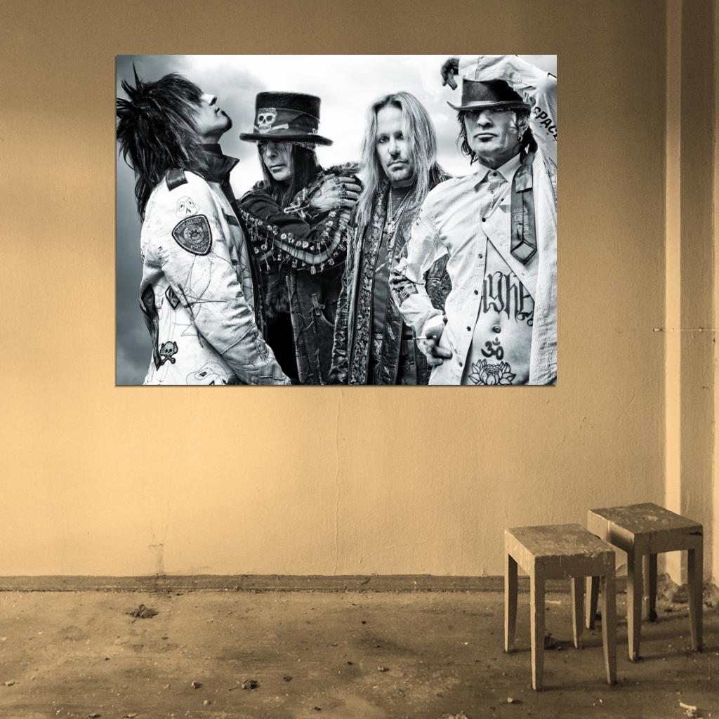 Motley Crue Nikki Sixx Tommy Lee Heavy Metal Band Wall Art Print Poster
