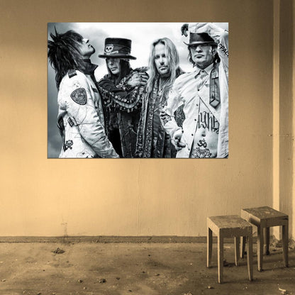 Motley Crue Nikki Sixx Tommy Lee Heavy Metal Band Wall Art Print Poster