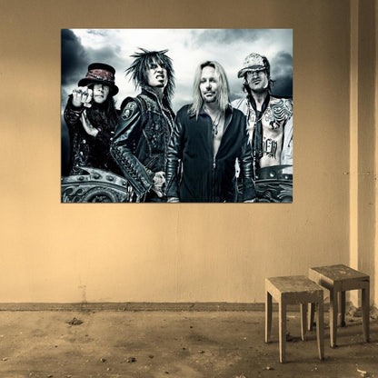 Motley Crue Mick Mars Nikki Sixx Vince Neil Tommy Lee Wall Art Print Poster