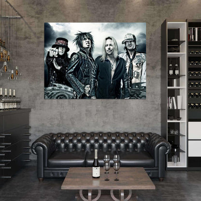 Motley Crue Mick Mars Nikki Sixx Vince Neil Tommy Lee Wall Art Print Poster