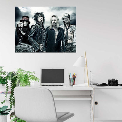 Motley Crue Mick Mars Nikki Sixx Vince Neil Tommy Lee Wall Art Print Poster