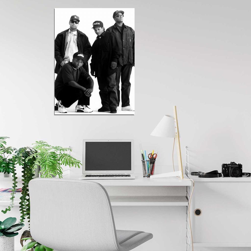 NWA Rare DJ Yella MC Ren Eazy-E Dr Dre Gangsta Rap Wall Art Print Poster