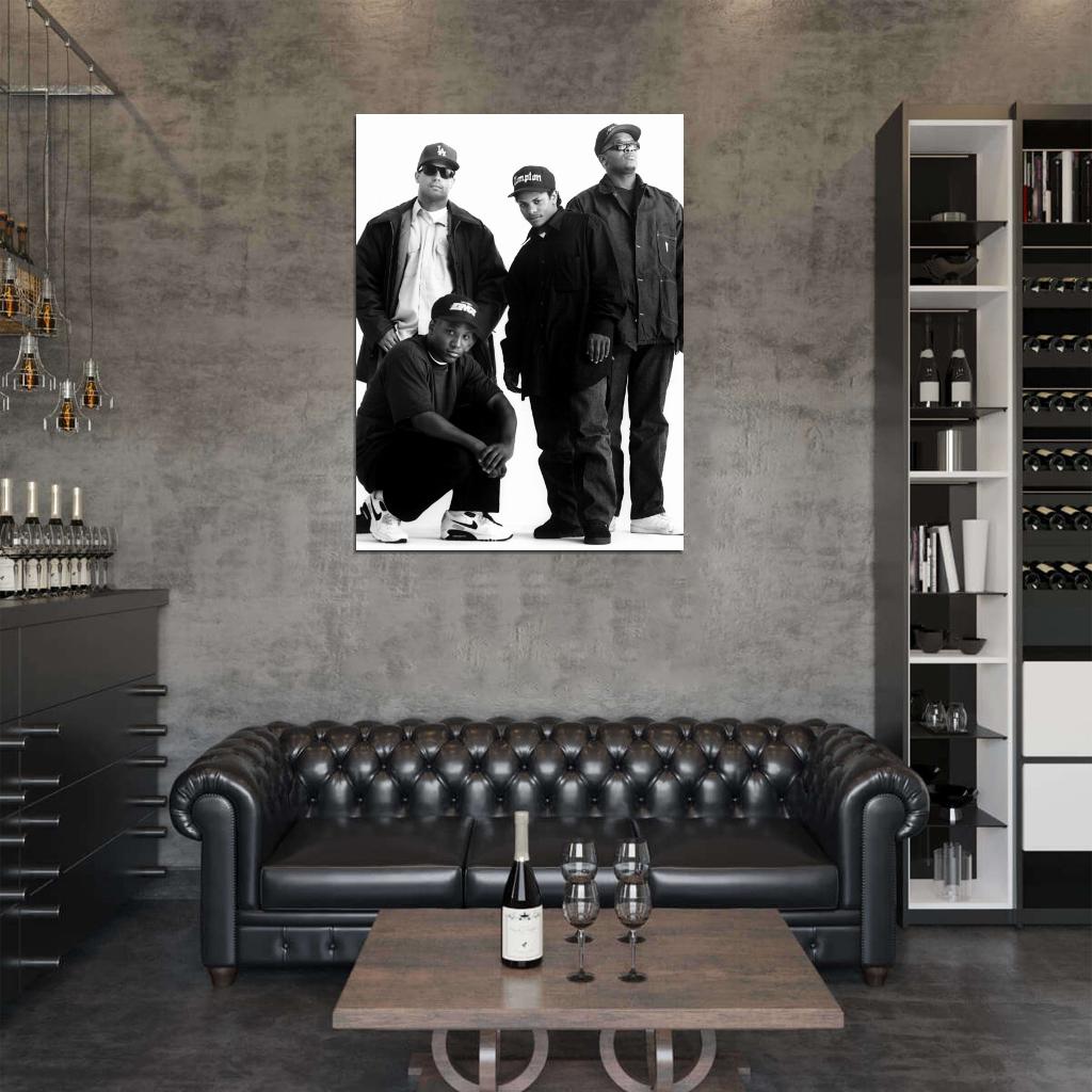NWA Rare DJ Yella MC Ren Eazy-E Dr Dre Gangsta Rap Wall Art Print Poster