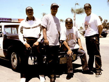 NWA Police Dr Dre MC Ren Eazy-E DJ Yella Gangsta Rap Wall Art Print Poster