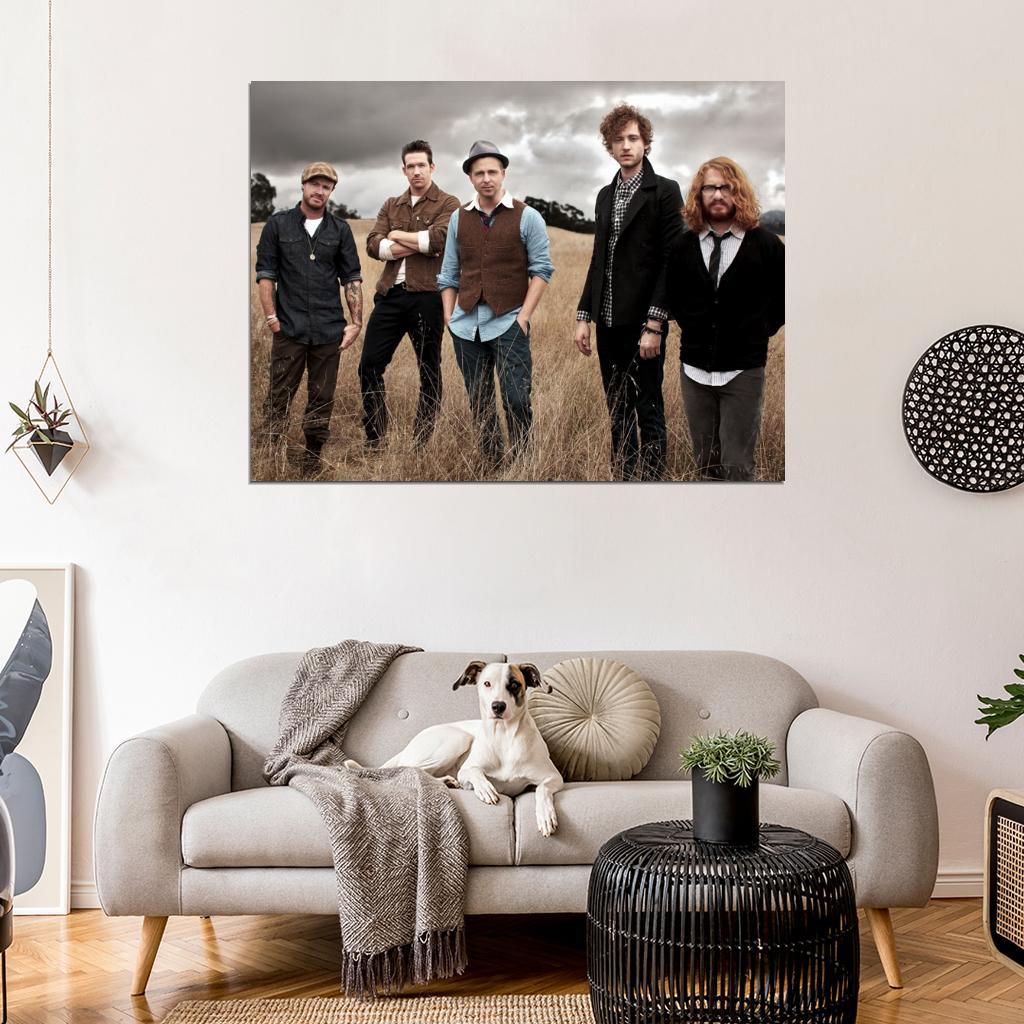 OneRepublic Fisher Filkins Tedder Kutzle Brown Band Wall Art Print Poster