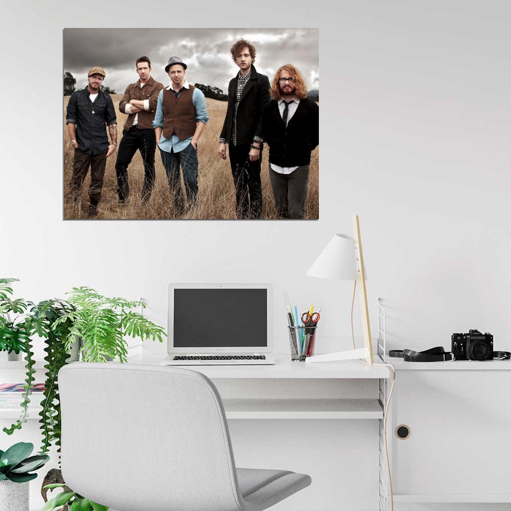 OneRepublic Fisher Filkins Tedder Kutzle Brown Band Wall Art Print Poster