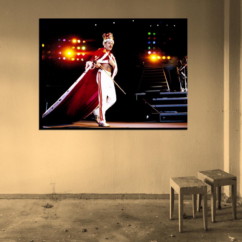 Queen Awesome Famous Freddie Mercury Outfit Rock Band Wall Art Print Poster