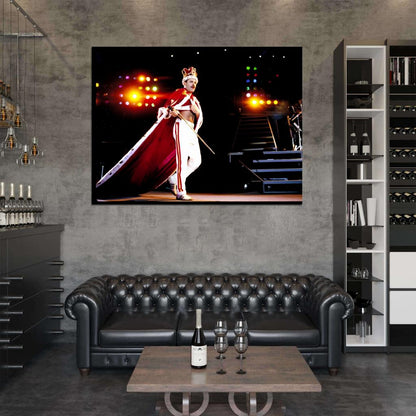 Queen Awesome Famous Freddie Mercury Outfit Rock Band Wall Art Print Poster