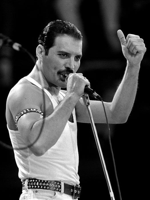 Queen Rare BW Stage Freddie Mercury Singing Rock Band Wall Art Print Poster