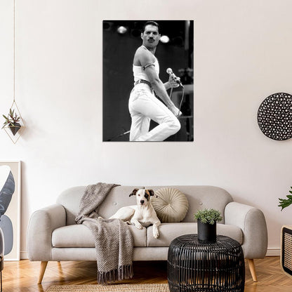 Queen Freddie Mercury Signature Move Microphone Band Wall Art Print Poster