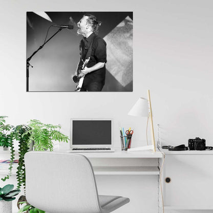 Radiohead Amazing Thom Yorke Singing Stage Guitar Band Wall Art Print Poster