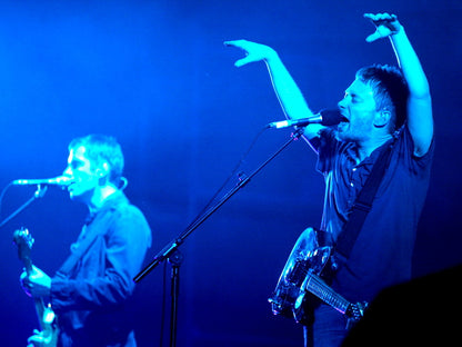 Radiohead Great Ed O'Brien Thom Yorke Stage Rock Band Wall Art Print Poster