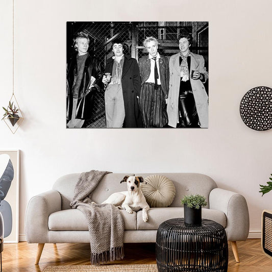 Sex Pistols Awesome BW Punk Rock Music Band Wall Art Print Poster