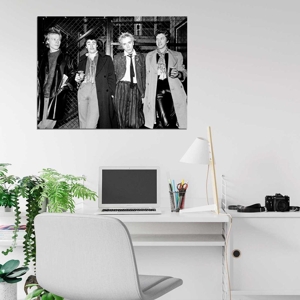 Sex Pistols Awesome BW Punk Rock Music Band Wall Art Print Poster