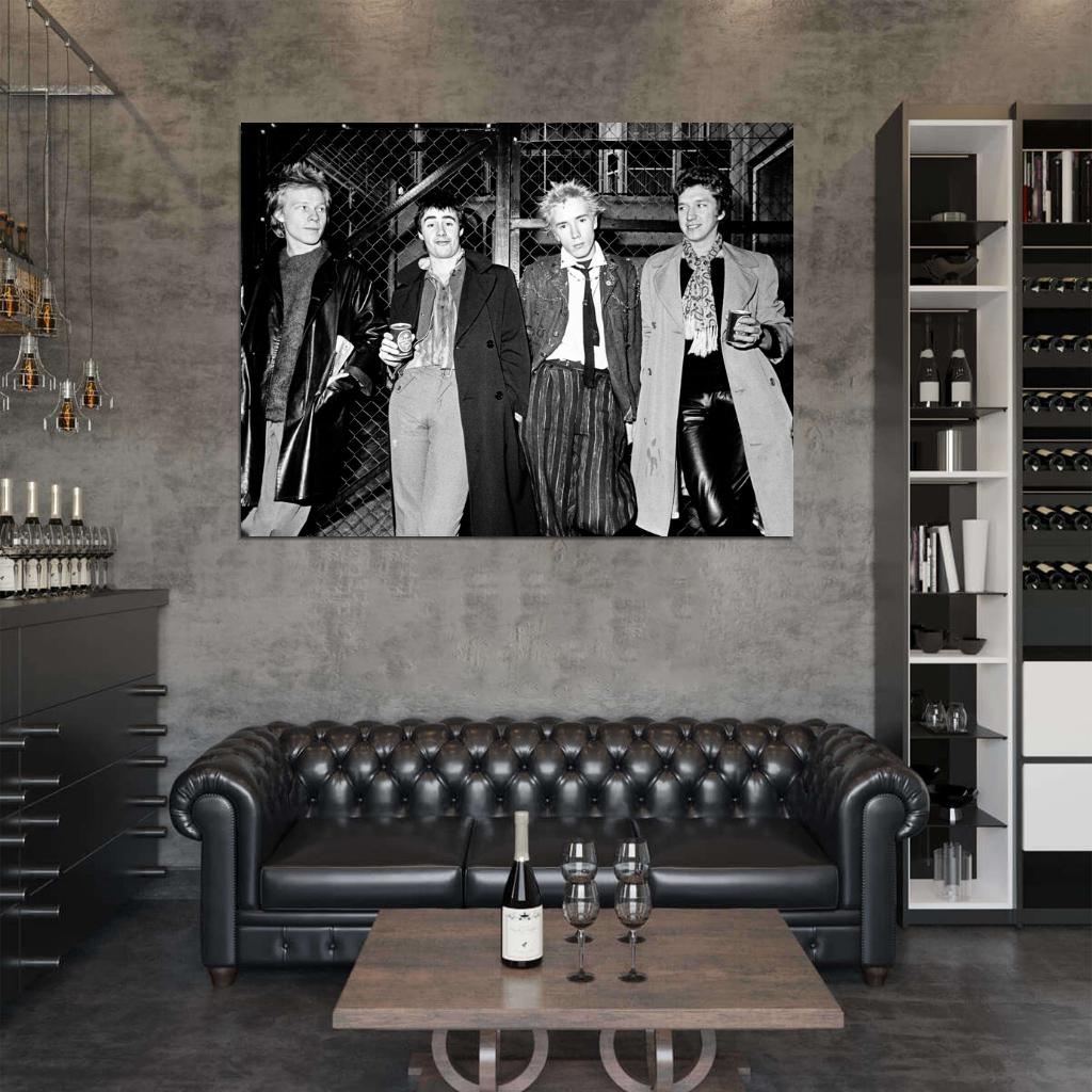 Sex Pistols Awesome BW Punk Rock Music Band Wall Art Print Poster
