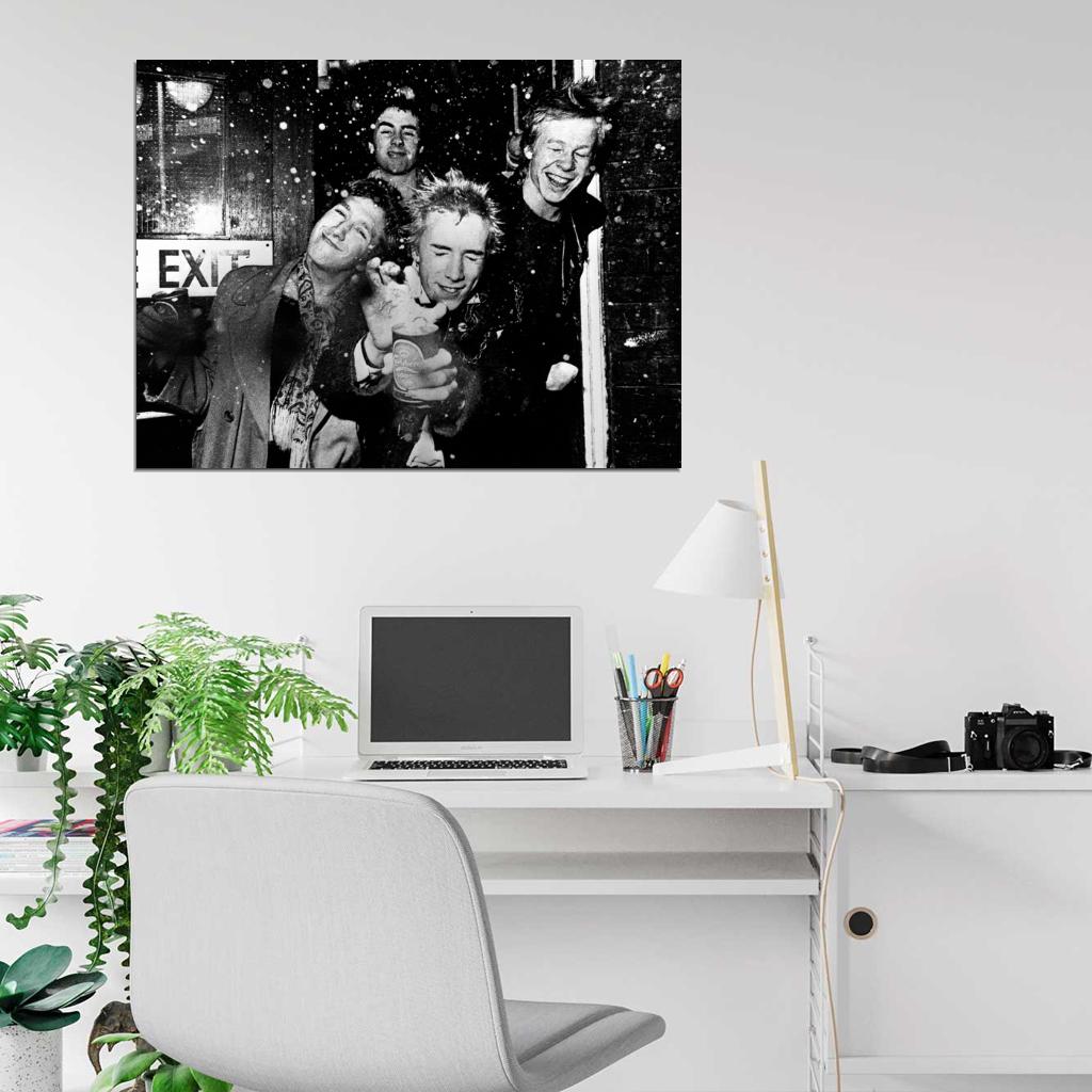 Sex Pistols Jones Matlock Lydon Cook Punk Rock Band Wall Art Print Poster
