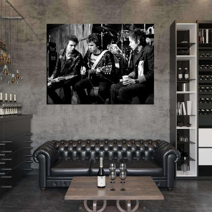 Sex Pistols Rare Sid Vicious Guitars Punk Rock Band Wall Art Print Poster