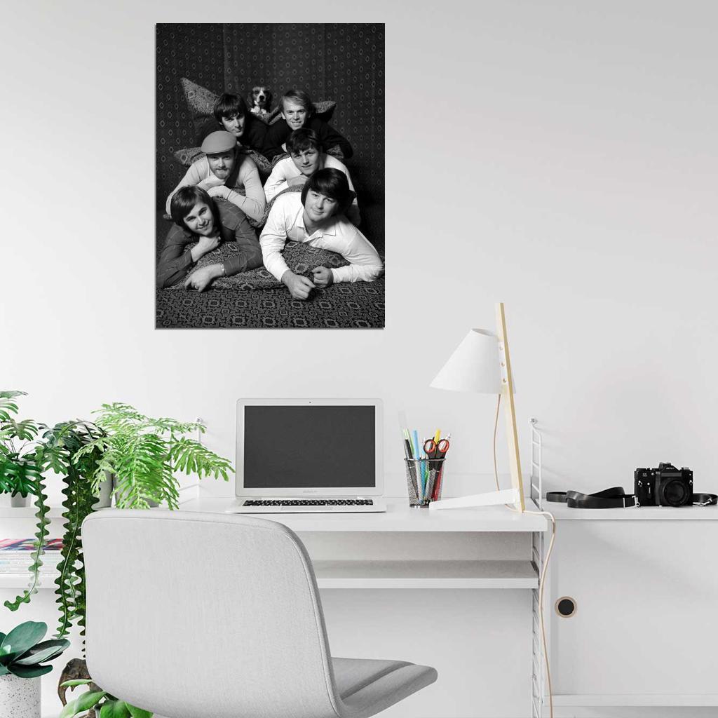 The Beach Boys Jardine Love Johnston Carl Wilson Band Wall Art Print Poster