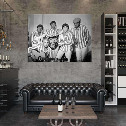 The Beach Boys Rare BW Guitars Rock Band Music Wall Art Print Poster