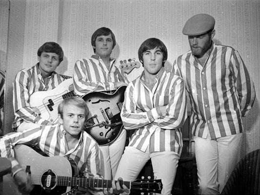 The Beach Boys Rare BW Guitars Rock Band Music Wall Art Print Poster