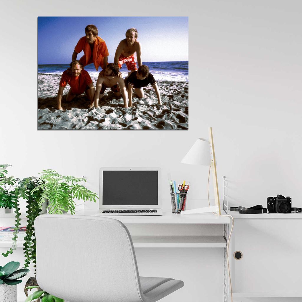 The Beach Boys Sea Retro Sand Rock Band Wall Art Print Poster