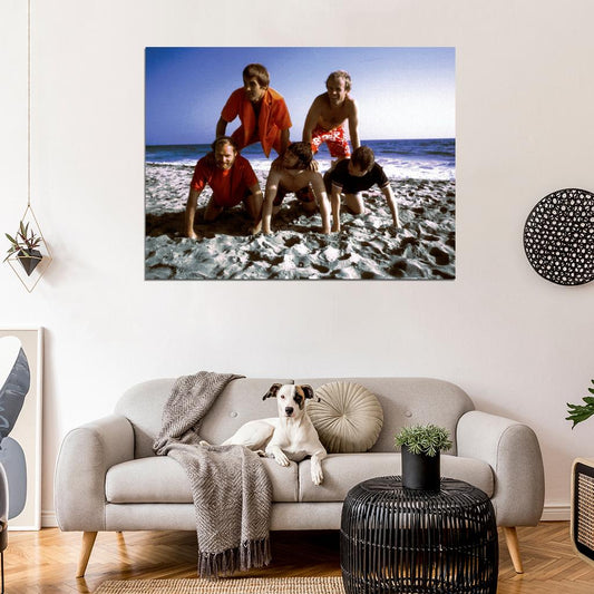 The Beach Boys Sea Retro Sand Rock Band Wall Art Print Poster