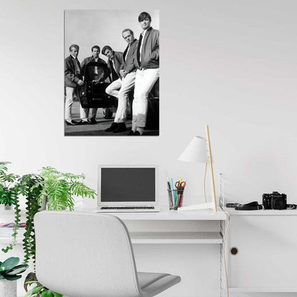 The Beach Boys Amazing BW Retro Rare Car Rock Band Wall Art Print Poster