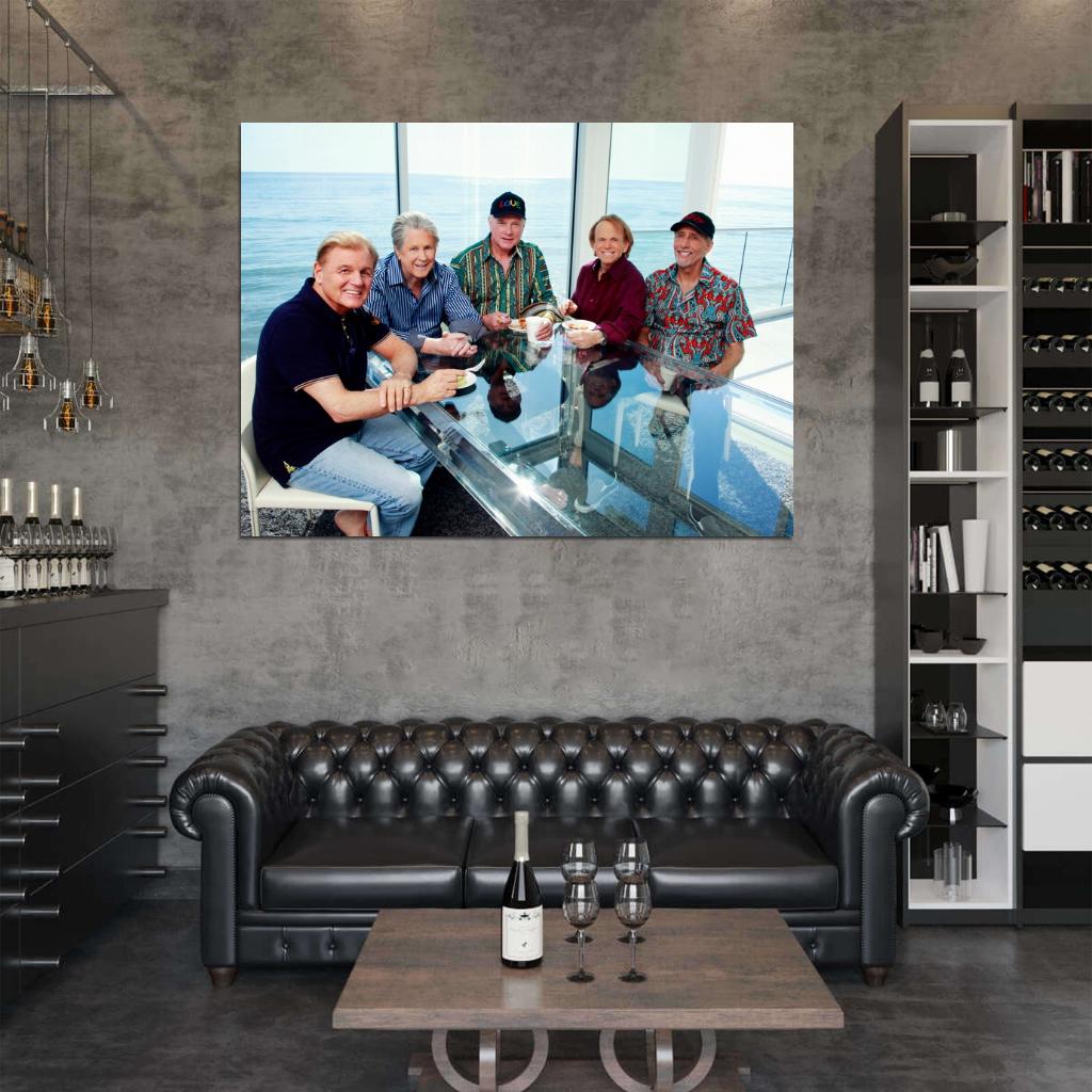 The Beach Boys Bruce Johnston Brian Wilson Rock Band Wall Art Print Poster