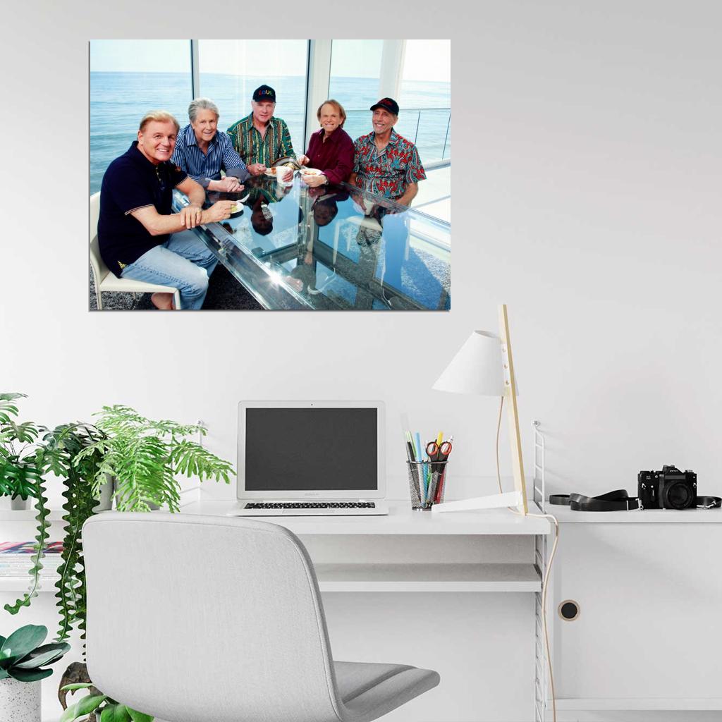 The Beach Boys Bruce Johnston Brian Wilson Rock Band Wall Art Print Poster