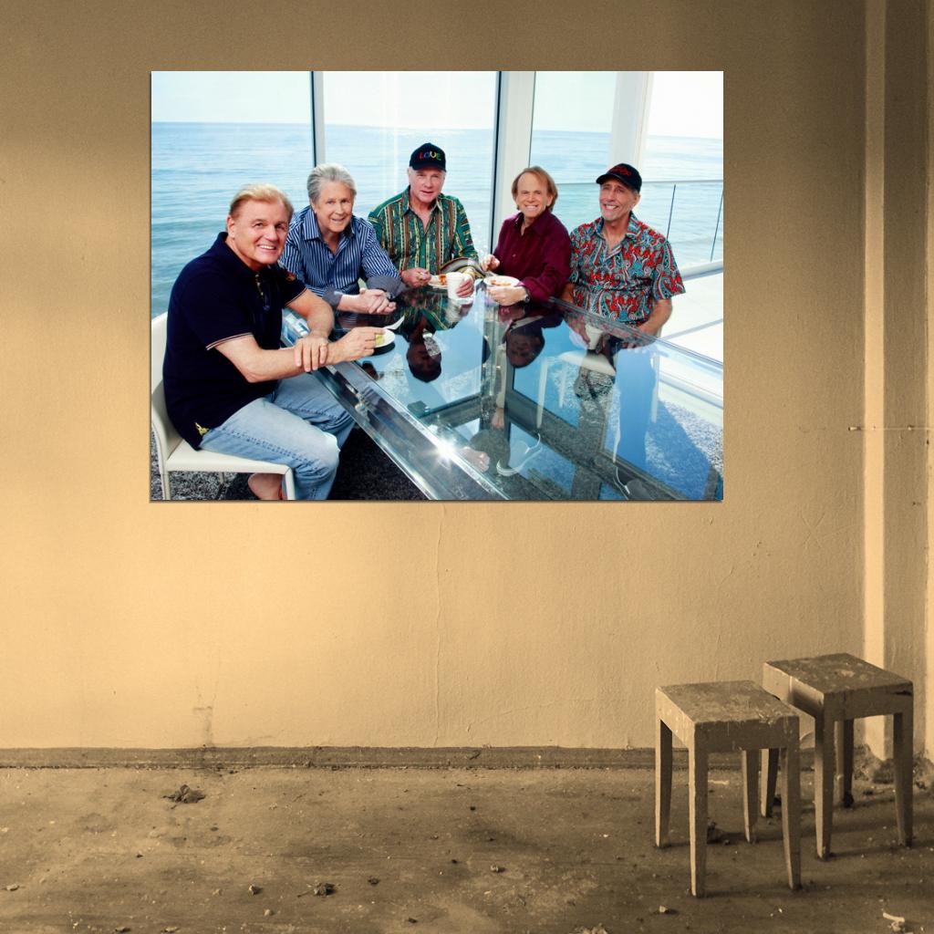 The Beach Boys Bruce Johnston Brian Wilson Rock Band Wall Art Print Poster