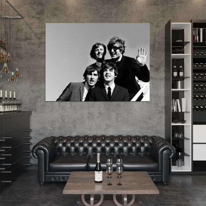 The Beatles BW Amazing Fun USA Retro Rock Band Wall Art Print Poster