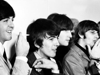 The Beatles Amazing BW Press Conference Rock Band Wall Art Print Poster