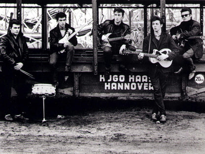 The Beatles Great Rare BW Hannover Rock Band Music Wall Art Print Poster